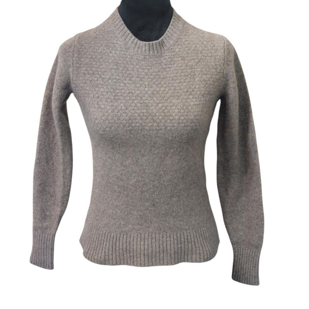 Trumaker Yak Wool Blend Crewneck Sweater M Textured Knit Luxury Minimalist